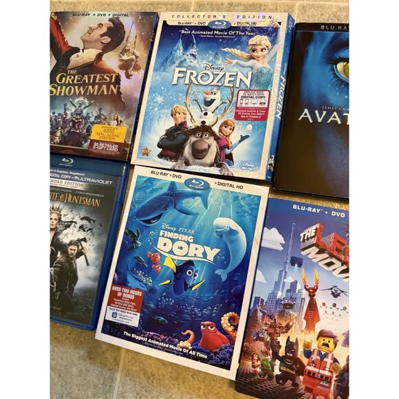 DVD/Blu Ray Collection Family Friendly Kids 8 Movies Avatar Inside Out Frozen - Picture 4 of 10